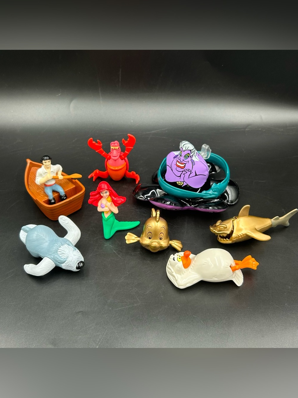 1996 McDonalds Disney Little Mermaid Complete Set 8 Toys Gold Variants